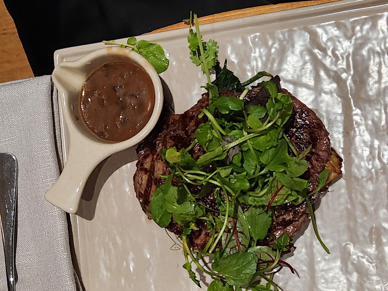 A plated grill dish at The Ternary